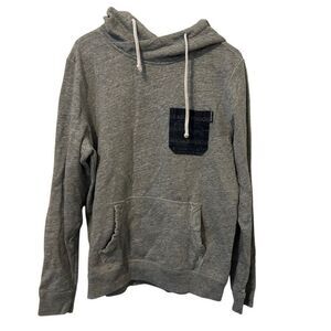 Hollister Hoodie Mens Small Sweatshirt Gray Relaxed Sweater Pullover Adult S